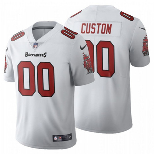 Men's White Tampa Bay Buccaneers Customized Limited Stitched Jersey
